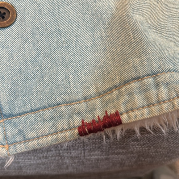 Free People Denim and Sherpa jacket large - Picture 12 of 16